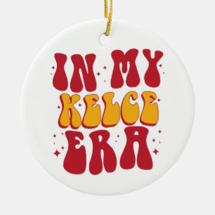 Retro Groovy In My Kelce Era  Ceramic Tree Decoration