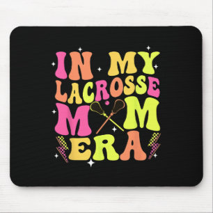Retro Groovy In My Lacrosse Mum Era Cute Mother's Mouse Pad