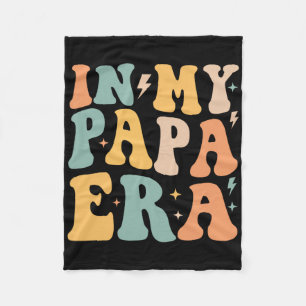 Retro Groovy In My Papa Era Father&#; s Day Fleece Blanket
