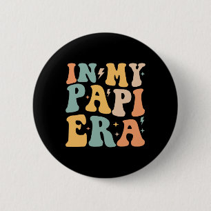 Retro Groovy In My Papi Era Father&#; s Day 6 Cm Round Badge