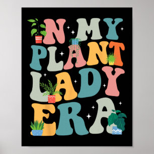 Retro Groovy In My Plant Lady Era Xmas Gardening P Poster