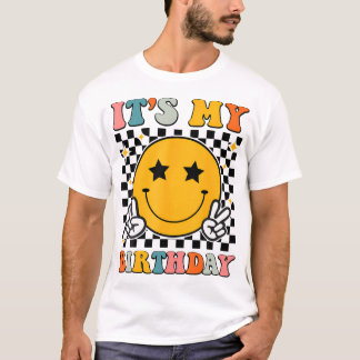 Retro Groovy It'S My Birthday Men Women Boys Girls T-Shirt