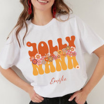 Retro Groovy Jolly Nana Colourful Christmas Name