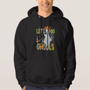 Retro Groovy Let's Go Ghouls Ghost 70s Spooky Hall Hoodie
