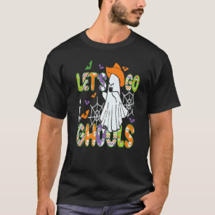 Retro Groovy Let's Go Ghouls Ghost 70s Spooky Hall T-Shirt
