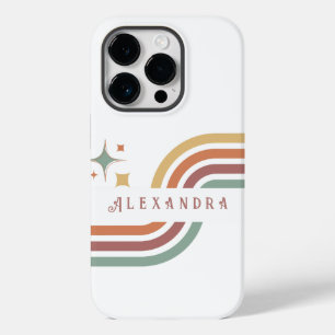 Retro Groovy Lines 70's 80s  Yellow Orange Green Case-Mate iPhone 14 Pro Case