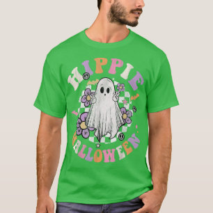 Retro Groovy Little Miss Halloween Queen Hippie Fl T-Shirt