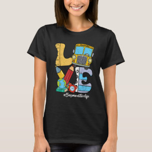 Retro Groovy LOVE Bus Bus Monitor Life T-Shirt