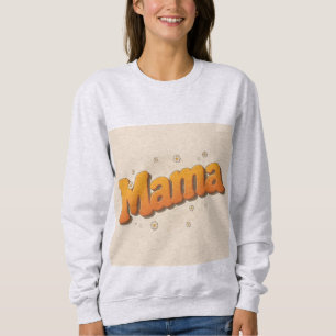 Retro Groovy Mama 70s Bubble Letters Mother's Day Sweatshirt