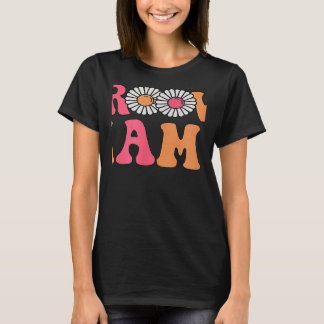 Retro Groovy Mama Matching Family 1st Birthday Par T-Shirt