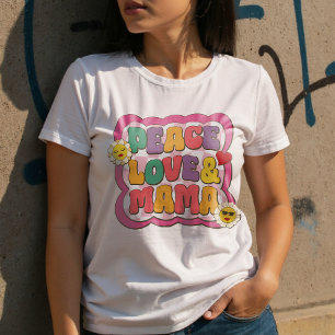 Retro Groovy Mama Quote Typography Mother's Day T-Shirt