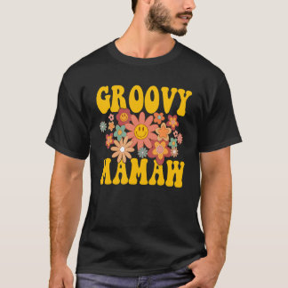 Retro Groovy Mamaw Matching Family 1st Birthday Pa T-Shirt