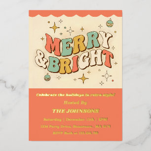 Retro Groovy Merry & Bright Christmas Party