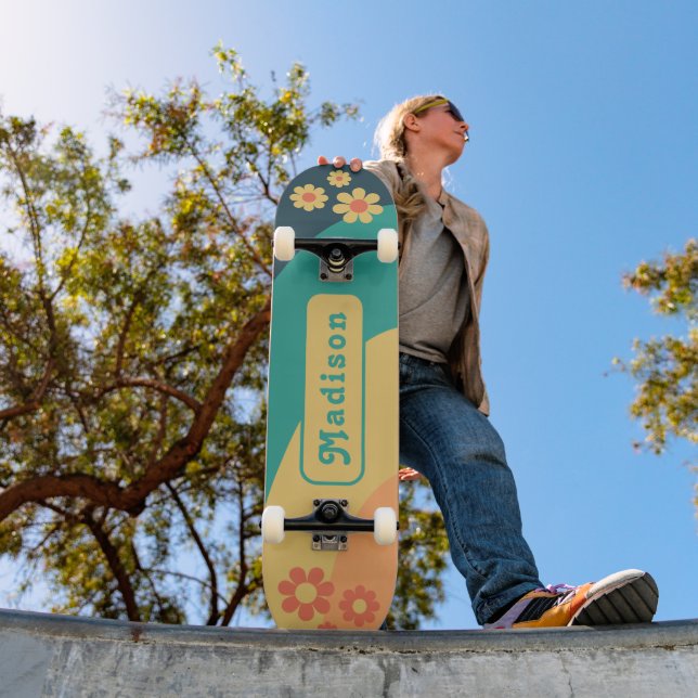 Retro Groovy Name Skateboard (Outdoor 1)