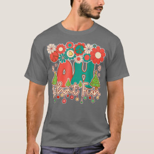 Retro Groovy Oh What Fun Merry Christmas Family Ma T-Shirt