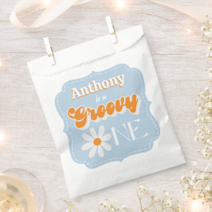 Retro Groovy One Boys 1st Birthday Favour Bags