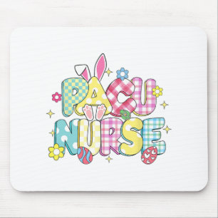 Retro Groovy Pacu Nurse Bunny Ear Funny Easter Gif Mouse Pad