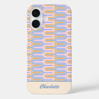 Retro Groovy Pastel Lines Pattern Personalised