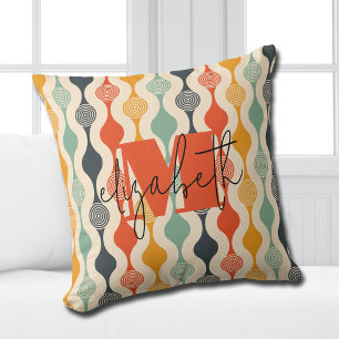 Retro Groovy Pattern Cushion