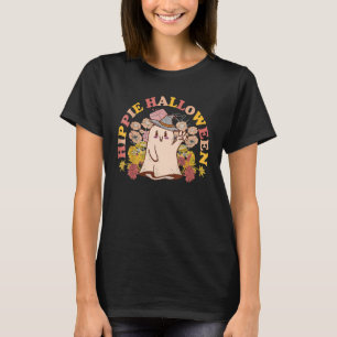 Retro Groovy Peace Hippie Halloween Vintage Floral T-Shirt