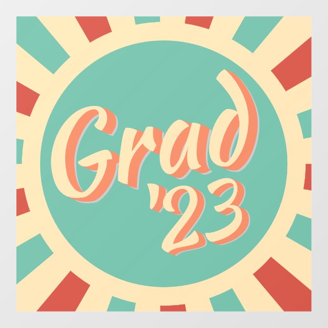 Retro Groovy Peachy Graduation Grad Class of 2023 (Sheet)