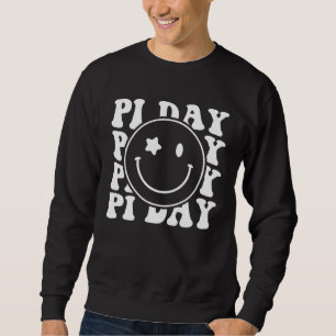 Retro Groovy Pi Day 3 14 Pi Symbol Science Math Te Sweatshirt