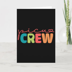 Retro Groovy Picu Crew Valentine Pediatric Intensi Card
