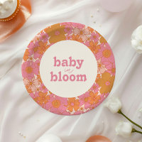 Retro Groovy Pink Hippie Baby in Bloom | Boho