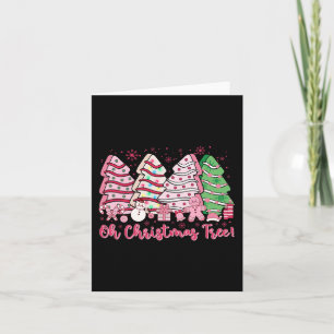 Retro Groovy Pink Oh Christmas Tree Cakes Debbie C Card