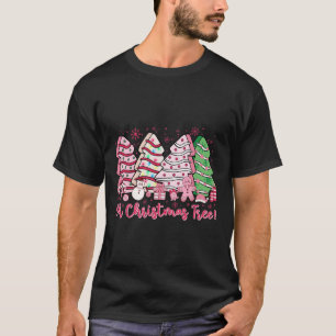 Retro Groovy Pink Oh Christmas Tree Cakes Debbie C T-Shirt