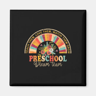 Retro Groovy Preschool Dream Team Byck To School T Magnet
