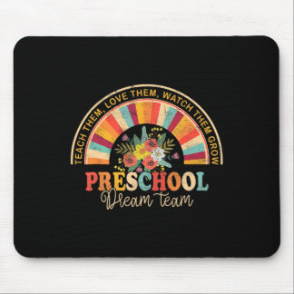 Retro Groovy Preschool Dream Team Byck To School T Mouse Pad
