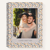 Retro Groovy Rainbow Photo Custom Couple Names