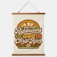 Retro Groovy Rainbow Scripture Fabric Boho Decor