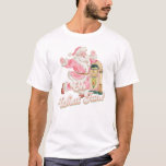 Retro Groovy Santa Claus - Pink Oh What Fun themed T-Shirt<br><div class="desc">Get ready to celebrate in style with this retro-groovy "Oh What Fun" Dad T-shirt! Designed for the fabulous mother of the birthday star, this tee features a vintage-inspired Santa Claus in a playful pink and teal colour palette. It's the perfect way to join the festive fun and show off your...</div>
