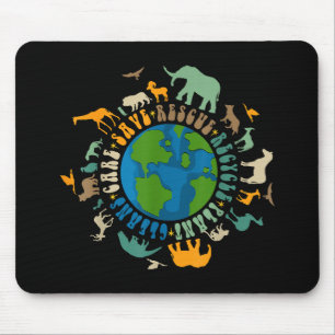 Retro Groovy Save Bees Rescue Animals Recycle Fun  Mouse Pad