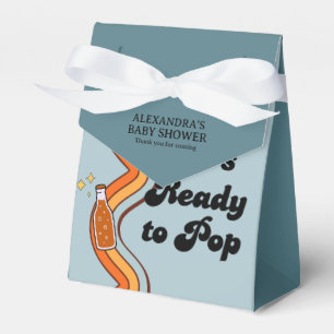 Retro Groovy She's Ready to Pop Retro Dusty Blue Favour Box