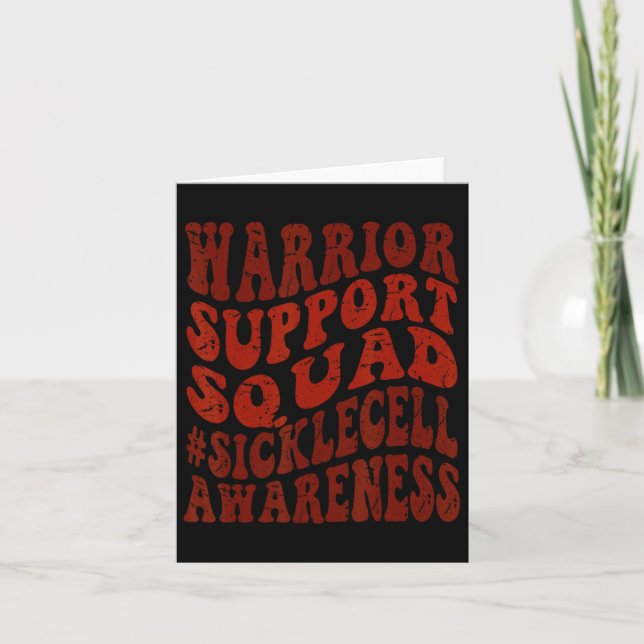 Retro Groovy Sickle Cell Scd Support Squad Sickle  Card (Front)