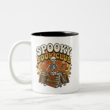 Retro Groovy Skeleton Book Lover Halloween