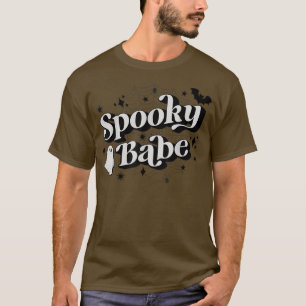 Retro Groovy Spooky Babe Spooky Vibes Funny Hallow T-Shirt