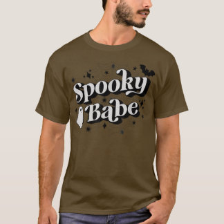 Retro Groovy Spooky Babe Spooky Vibes Funny Hallow T-Shirt