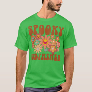 Retro Groovy Spooky Godfather Fall Halloween Thank T-Shirt