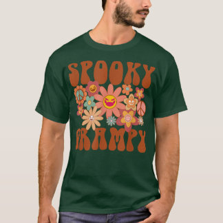 Retro Groovy Spooky Grampy Fall Halloween Thanksgi T-Shirt
