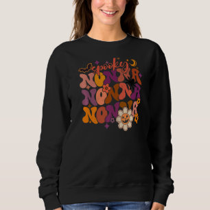 Retro Groovy Spooky Nonna Faboolous Nonna Hallowee Sweatshirt