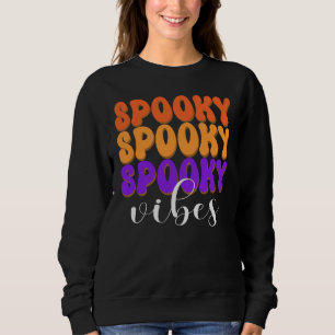 Retro Groovy Spooky Vibes Halloween Sweatshirt