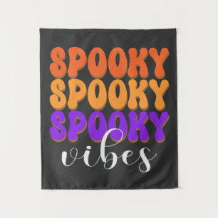 Retro Groovy Spooky Vibes Halloween Tapestry