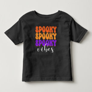 Retro Groovy Spooky Vibes Halloween Toddler T-Shirt