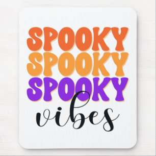 Retro Groovy Spooky Vibes Vintage Halloween Mouse Pad