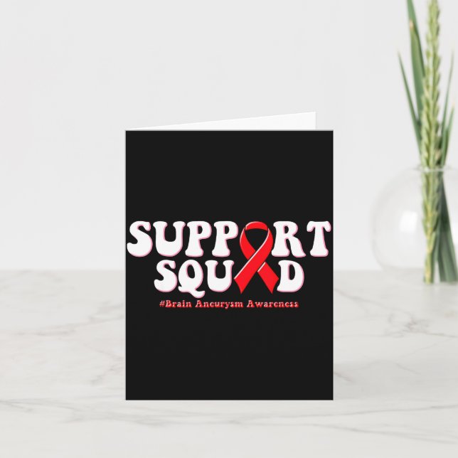 Retro Groovy Support Squad Brain Aneurysm Card (Front)