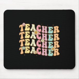 Retro Groovy Teacher Inspirational Colourful Ck To Mouse Pad